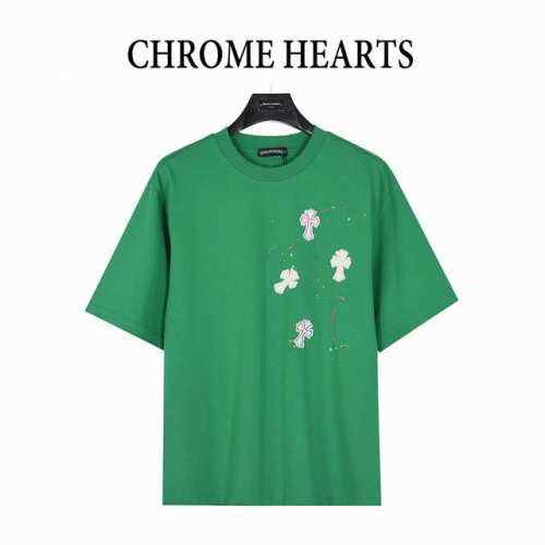 chromehearts 克罗心 25Ss 涂鸦十字架贴布刺绣水洗短袖T恤 胸口特以品牌贴布标识贴布刺绣 配以品牌Logo点缀 后背手工贴布加立体刺绣及涂鸦 整