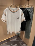 Loe*We罗*威 2025春夏新款男女同款短袖T恤 意大利原厂订单渠道 极具个性高级风 标志Logo图案压胶印花工艺设计 情侣款纯棉短袖T恤 最新时尚潮流人气