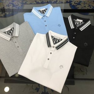 D*Or 迪奥2025春夏新款原单男士翻领polo衫短袖T恤 高端定制 简洁时尚百搭爆款胸前印胶刺绣小蜜蜂Logo图案设计 定制进口丝光珠地棉面料 穿着舒适 透