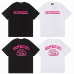 balenciaga 巴黎世家 25Ss 玫红色字母印花 短袖T恤男女同款 颜色 黑色 白色 尺码 Xs 面料 300克双纱