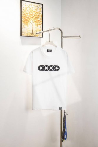 款号 Y157 good Rand 镂空Logo 彩钻硅胶短袖T恤 独家定织定染纯棉料质感超赞面料采用270克 32支双纱面料质感超赞 %纯棉布 春夏最新砖柜同