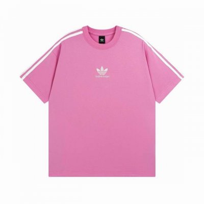 balenciaga 巴黎世家联名阿迪达斯三叶草条纹Logo印花短袖T恤 本市场No.1的质量 真正天花板品质 全部原版开发注意细节图 避免被盗图商家混发 正确