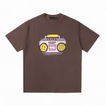 顶级版本 Drew House 收音机笑脸印花短袖宽松版男女同款 按Dw原版1:1复刻从面料到辅料全部跟Zp保持一致 面料 采用高级定制的32支240克双纱 我