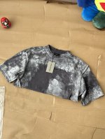 Blcg巴黎水洗磨破刺绣Logo做旧破洞乞丐服短袖T恤情侣款男女油漆复古短袖Tee半袖巴黎2025油漆复古短袖潮到出圈那就是一一