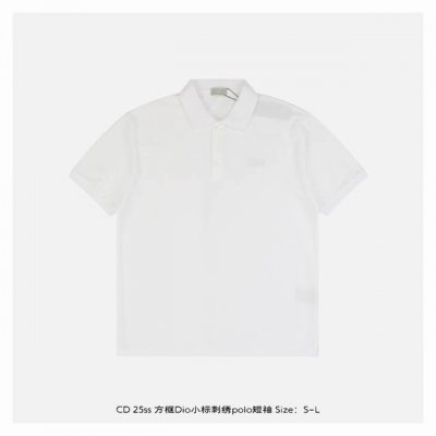 dior 迪奥 25Ss 方框Dio小标刺绣Polo短袖 原版定制 G全棉朱地布料，螺纹染色原版一致，进口机榻榻米绣花工艺使得字母标识呈现出细腻、精美的效果，增
