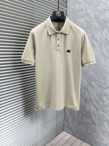 Dg‘’Ss25早春新款翻领Polo衫 高品质珠地棉材质 雍容华贵的品牌风格，260克重 客供进口面料 做出来的衬衫也是版型垂顺挺括，并且还抗皱抗起球，贴身穿着