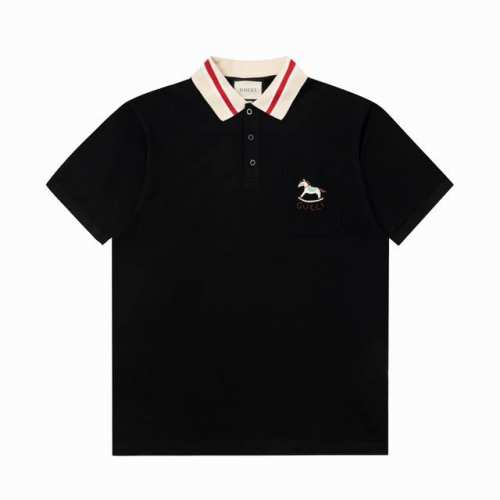 110 Gucci/古驰 25Ss新款 小木马口袋 刺绣Polo 230克重全棉珠地 颜色：黑 白 码数：S M L Xl Xxl
