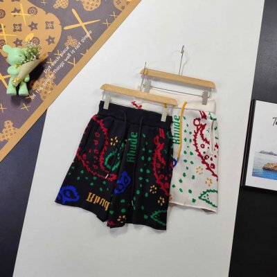 尺码S-Xl爆款推荐 Rhude 2025Ss男女同款腰果花针织短裤 你能找到的最强版本在这里 注意看！羊毛混纺版本 真正大牌美奢品质 区别市面只做款式不管质量