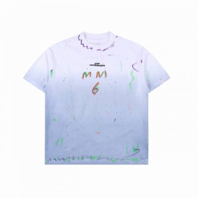 Maison Margiela马吉拉 25Ss 泼墨印花短袖T恤 面料定织定染 G32支双纱面料，宽幅领口螺纹300G1*1全棉螺纹，久穿不变形，面料从买纱纺织