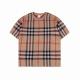 burberry 巴宝莉 格纹针织套装短袖T恤 原版短袖7700 72%羊毛28%化纤 原版三种颜色定染纱线 12针进口电脑织机 三种纱线交织在一起形成的颜色还