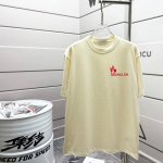 蒙口 Moncle * 280克圆领短袖T恤 经典贴绣徽章印花字母Logo 2025Ss 官方同步 高品质 时尚个性 百搭潮流 纯原品质 男女同款 吊牌 领标