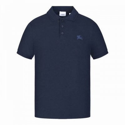 巴宝莉 Burberry 夏季新款 小标战马刺绣翻领短袖polo衫 选用棉质珠地网眼布打造 进口绣花机战马标识绣花 领口 袖口定制螺纹工艺 胸前战马刺绣工艺 男
