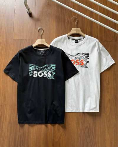 80【高品质】货号2543 hugo Boss雨果博斯男士25年夏季新款宽松版型棉质 官网新款 夏季圆领短袖T恤 高品质首选认准品质下单 经典百搭款 胸前时尚印
