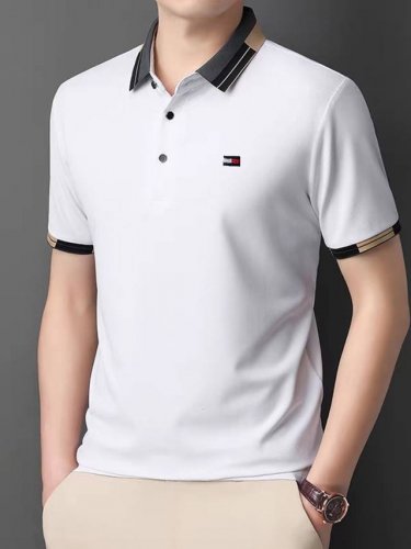 Tommy 汤米相色条纹情侣款polo衫 经典火爆款来袭 经久不衰的时尚，因你而生。 使用专为叠搭而设计的单品，经典，野出天性。 汤米polo衫, 采用优质珠地