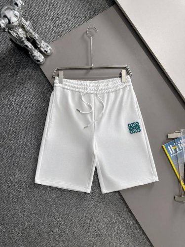 Loewe 罗意威 2025新款 轻奢主义 牙刷绣Logo 后开袋 男女日常通勤 穿搭必备 休闲短裤 定制毛圈面料 腰标吊牌洗水唛三标齐全 颜色 黑 白 灰 绿