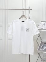 Louis Vuitton 路易威登 2025新款短袖T恤，前印花简单Logo，后印花以游乐园为主题。 定制240克同缸染面料 手感非常舒服 春夏最新砖柜同步