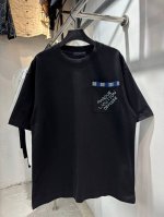 款号：55# Louis Vuitton路易威登胸前口袋重工刺绣字母短袖T恤 官网款白敬亭同款280克纯棉双砂面料 所有面料均已提前做过缩水 品质第一 所见即所