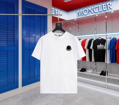 升级版本手机智能感应~Nfc芯片袖章~直达官网防伪 Moncler~蒙口 2025新款高品质圆领短袖T恤 袖口车有进口绣花标 定制定染,手感非常舒服 超级百搭好