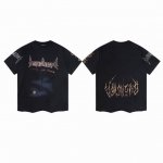 款M321 巴黎颠倒短袖 顶级版本 巴黎世家 Balenciaga23早秋新款新款巴黎世家一眼万年破败感短袖 Blcg23Fwoversized颠倒短袖T恤混合