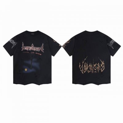 款M321 巴黎颠倒短袖 顶级版本 巴黎世家 Balenciaga23早秋新款新款巴黎世家一眼万年破败感短袖 Blcg23Fwoversized颠倒短袖T恤混合