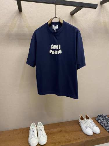 Ami 艾米 2025Fw 男大必备款 爱心系列早春限量版真的不要太好看 毛线Logo爱心刺绣 后背同色Ami刺绣重磅纯棉半袖T恤 洗涤方式：反面包裹洗衣袋冷水