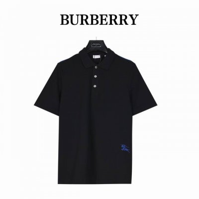 burberry 巴宝莉 侧边线条下摆战马Polo短袖 采用 %棉双面珠地面料，拆解纱线分析，订织蜂窝四角网眼胚布，衣领为双系统提花定织扁机制成，有弹性，不变形