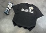 潮牌Balenciaga巴黎世家做旧破洞螺丝钉印花 巴黎世家25新春首发最新款短袖T恤 巴黎专用260G面料 重工水洗 做旧磨破效果 精致车线 做工精细 颜色