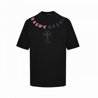 Chrome Hearts 克罗心 梵文十字架发泡印花短袖 面料采用280克重精梳棉，定制32支1*1螺纹，成衣两遍水洗处理，面料舒适亲肤无异感，定制定染面料，