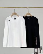 迪桑特情侣款纯棉长袖T桖打底衫 品名：迪桑特打底衫 颜色：黑色 白色 全棉面料，透气，质感也非常好，这款打底的面料堪称集大成者，务必来尝鲜！建议人手两件！不嫌多