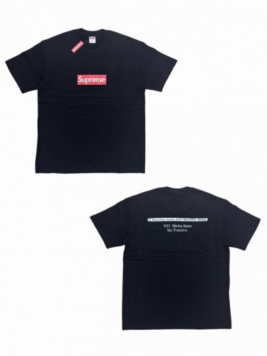su117#P60 supreme Fw19 Week 9 旧金山开业限定 Box Logo 短袖T恤 男女同款 采用圆筒无缝工艺（原版工艺 衣服侧面没有缝合骨
