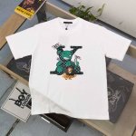 上新 款号：Dg25632 2025新款Louis Vuittonbalenciaga路易威登联名巴黎世家Lv玩偶熊金币图案Logo字母印花休闲情侣短袖T恤，经