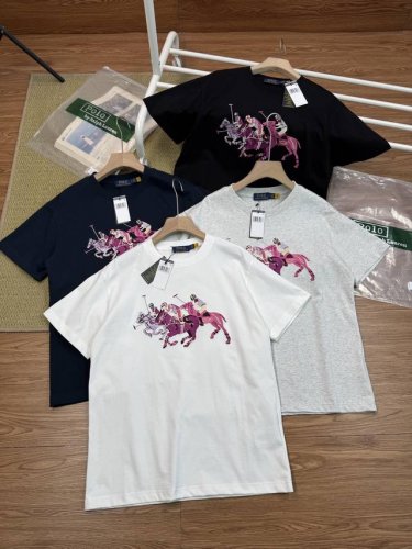 顶级品质 拉夫劳伦Ralph Lauren新款重工刺绣男女同款情侣短袖 这两年拉夫劳伦风好大！审美真的有大大提高大马刺绣点缀就很好看，搭配短裤和阔腿裤无论怎么搭