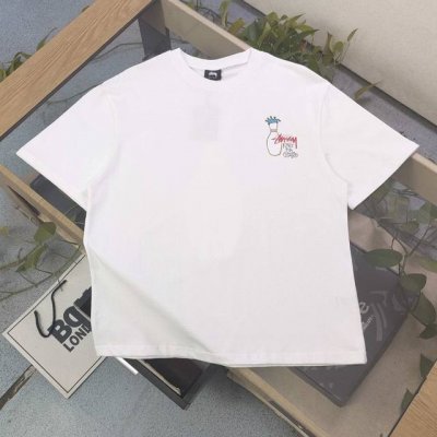 上新 款号 Bm196 高版本 2025新款Stussy斯图西保龄球图案Logo字母S印花休闲情侣宽松短袖T恤 经典永远不会过时 人手必备款 260G纯棉精梳棉