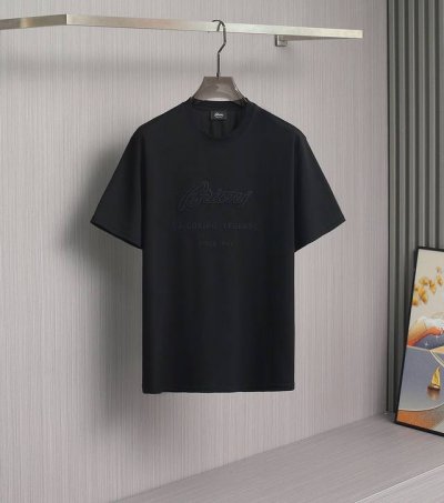新品 Bri 布里奥家族男士高端天丝棉T恤。香港洋行渠道货，纯正血统品质，意大利原厂出品，25年春夏新款，经典王牌系列！高级奢侈单品！ 高端奢华且白金级的一款经