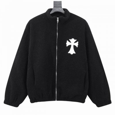 款号Y620 Chromehearts 克罗心 刺绣字母羊羔毛拼接棒球服外套 渠道精品 潮男潮女Zui爱的棒球服夹克，市场各级版本都有 细节你们一定要对比 ，最
