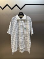 巴黎世家 麦穗间纹polo短袖 纯棉质珠地材质 16S单纱珠地衬衫面料 230G 搭配定织扁机螺纹 珠地结构是一种特殊的针织方式 形成了一种类似珠子的纹理 使得