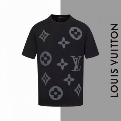 款号#Z149 lv植绒发泡字母满印圆领短袖 louisvuitton官网一致款式 面料 32支双纱280克纯棉面料 同缸同色织染螺纹 颜色一致 工艺 进口机器