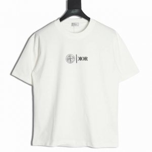 dior X Stone Island 25Ss 迪奥石头岛短袖T恤 面料采用定制240G 26支特滑双股精棉平纹高密无尘全棉布料 前幅高密度加厚 走线平整 代