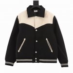 款号Y518 Celine 赛琳 羊毛拼接皮肩棒球夹克棒球服外套 温馨提示：建议手洗或者干洗 禁止机洗浸泡 渠道精品 潮男潮女Zui爱的棒球服夹克 市场各级版本