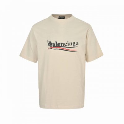 Balenciaga 巴黎世家 24Ss 模糊可乐印花短袖 采用32支双纱 260克重面料 进口针织针梳棉进行制作，厚度适中，有垂感又有轮廓型，上身就是一个舒适