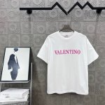 D Valentno 华伦天奴 胶印字母Logo印花 升级，灵感源自八十年代复古 原版面料 官方同款 短袖T恤 定制 同缸染面料 手感非常舒服 春夏最新砖柜同步