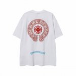 高版本Chrome Hearts克罗心 贴布刺绣马蹄十字短袖！前后贴布设计 梵文重工刺绣，面料使用 克全棉双纱面料 区别于市场低克重普通货 ，纹路清晰可见，质感