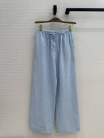 独家首发清透的天空蓝，高端品质25Ss早春新品！Lp长期主义老钱风穿搭极简亚麻直筒裤！定制进口100%亚麻面料质感细腻挺阔！松紧腰系带设计演绎慵懒随性的高级单品