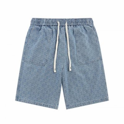 上新 顶级版本 Gucci 古驰 经典满印Logo水洗牛仔短裤 G家年度力作也是今年为止做的最牛逼的牛仔短裤，重度水洗工艺，暗藏玄机的细节非常多，这次主推的裤子