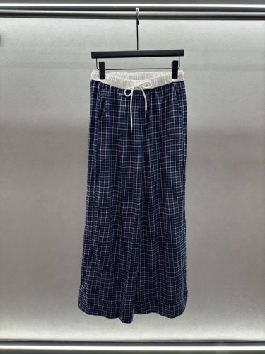 2680 Spring And Summer ！Reva*N，撞色蓝格子休闲裤， 定制格纹面料，舒适透气， 上身松弛感拉满，包容性超好， 三码！