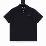 Miu Miu缪缪Mm 徽标刺绣拼白边短袖polo衫 正品9000购入开发，采用 克双精疏棉股珠地布，50支液氨双股平纹面料，定制提花扁机罗纹，面料酵洗，进口刺