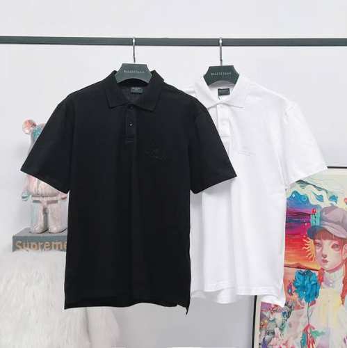 顶级版本 大货挂拍图 #巴黎25Ss新品Bbgarde-Robeinterwined绣花翻领Polo衫短袖# Balenci*Ga巴黎# 面料采用260G巴黎专