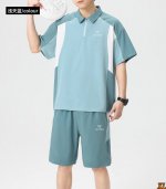 arc’Teryx始祖鸟 独家实拍上新高品质夏季时尚宽松短袖Polo套装青少年休闲运动冰丝翻领T恤两件套，本季主打，货源充足，放心主推，高端品质，经典设计，做工
