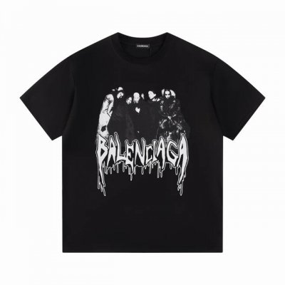 款号6708 重磅面料300克双纱Balenciaga巴黎世家流体字母经典款印花短袖 从面料到辅料全部跟足Zp 进口松井公司浆料印花绝不开裂 三标齐全 原版包装