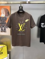 lv 路易威登2025春夏新款原单男士圆领短袖T恤 专柜同步售卖 爆款高端品质 高版本 Os版型阔版 印胶烫钻字母Logo图案设计 定制进口100%纯棉面料 手